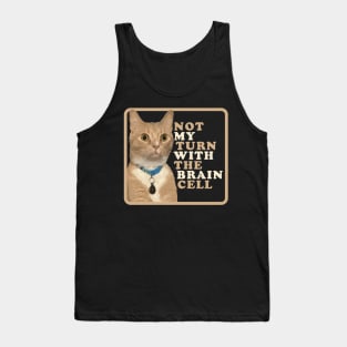 One Brain Cell - Orange Cat Tank Top